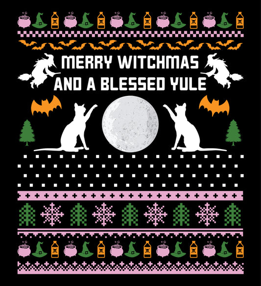 Merry Witchmas Ugly Sweater Party Ready To Press DTF Transfer