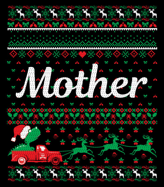 Mother Christmas Ugly Sweater Party Ready To Press DTF Transfer