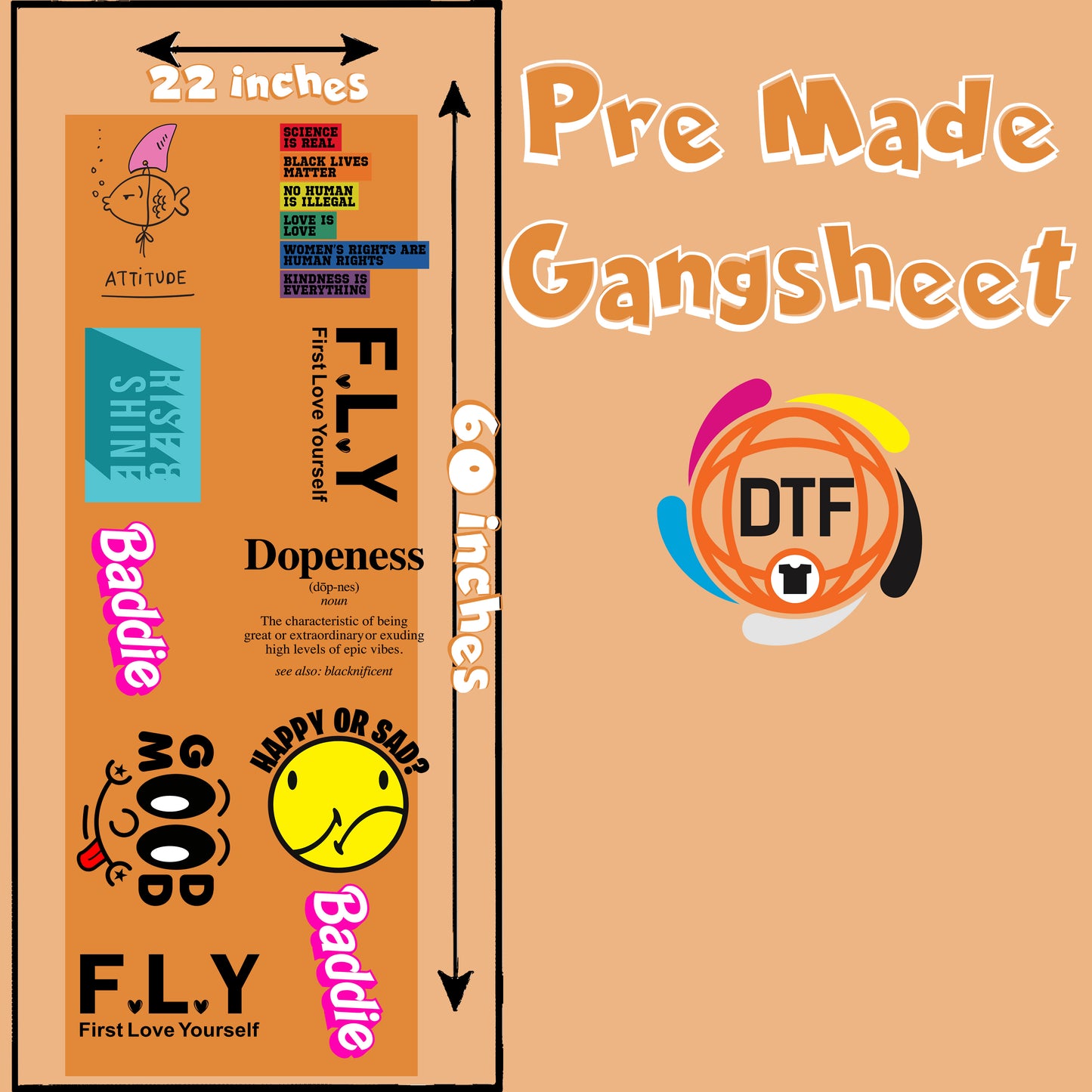 Motivation Mastery Collective Premade DTF Gangsheet