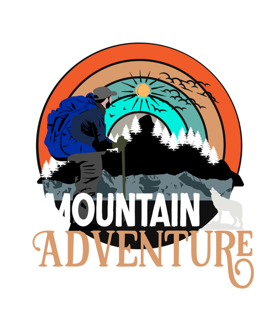 Mountain Adventure Ready To Press DTF Transfer