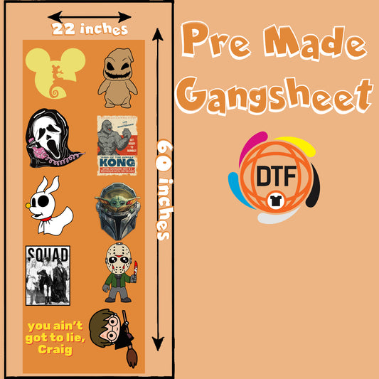 Movie Magic Collective Premade DTF Gangsheet