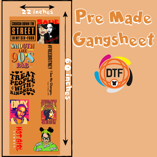 Music Masters Pack Premade DTF Gangsheet