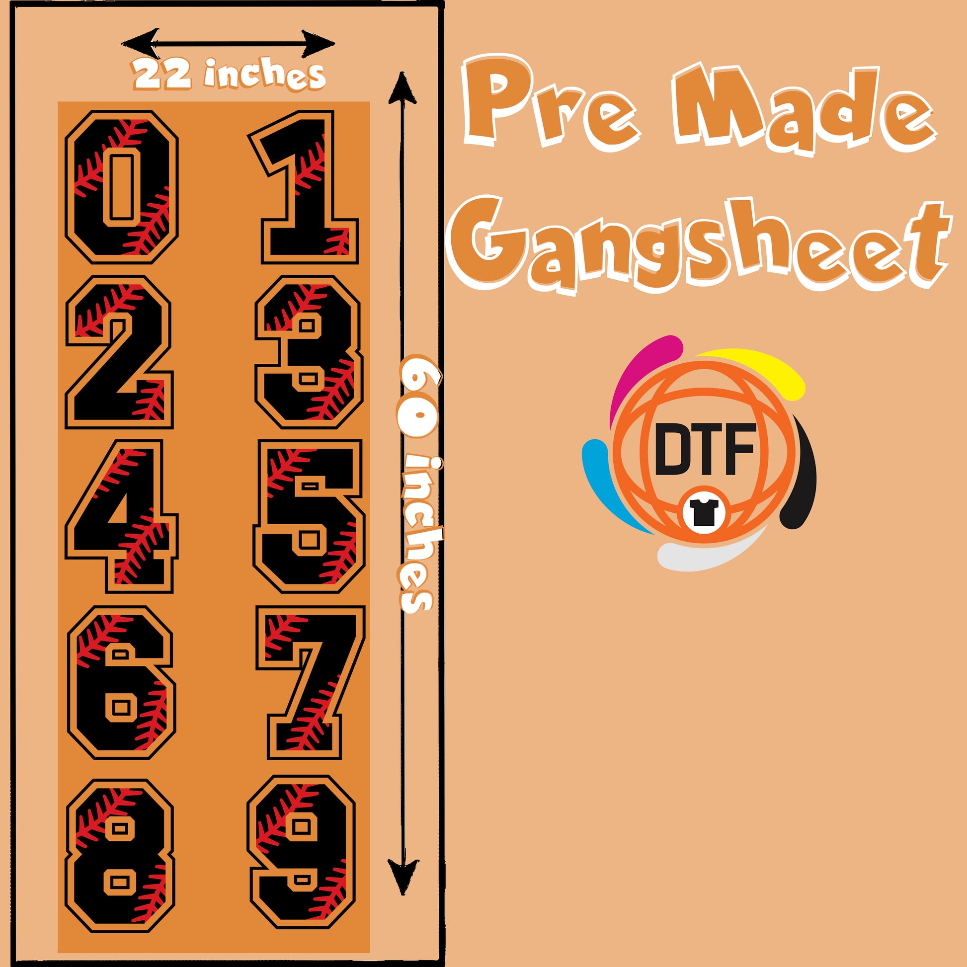 Number Crunch Crew Premade DTF Gangsheet