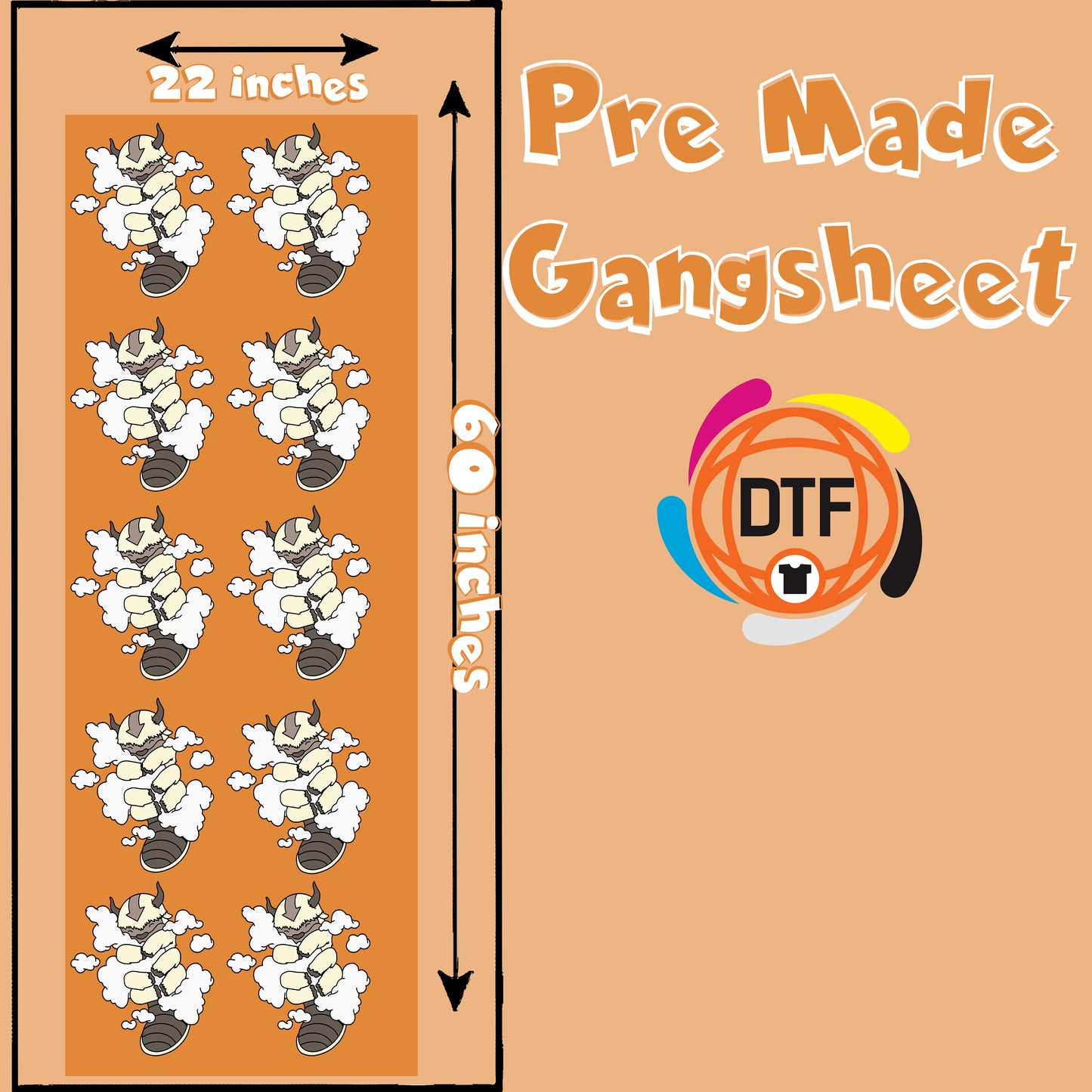 Otaku Vibes Collective Premade DTF Gangsheet