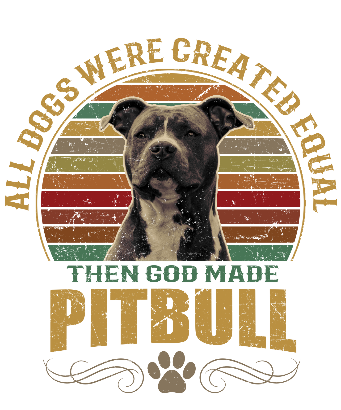 Pitbull Dog Lover Ready To Press DTF Transfer
