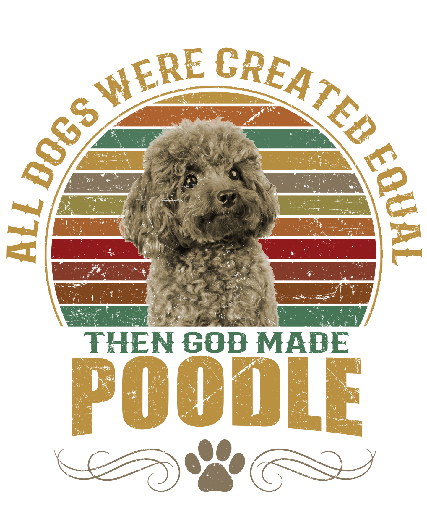 Poodle Dog Lover Unisex Men’s T-Shirt Ready To Press DTF Transfer