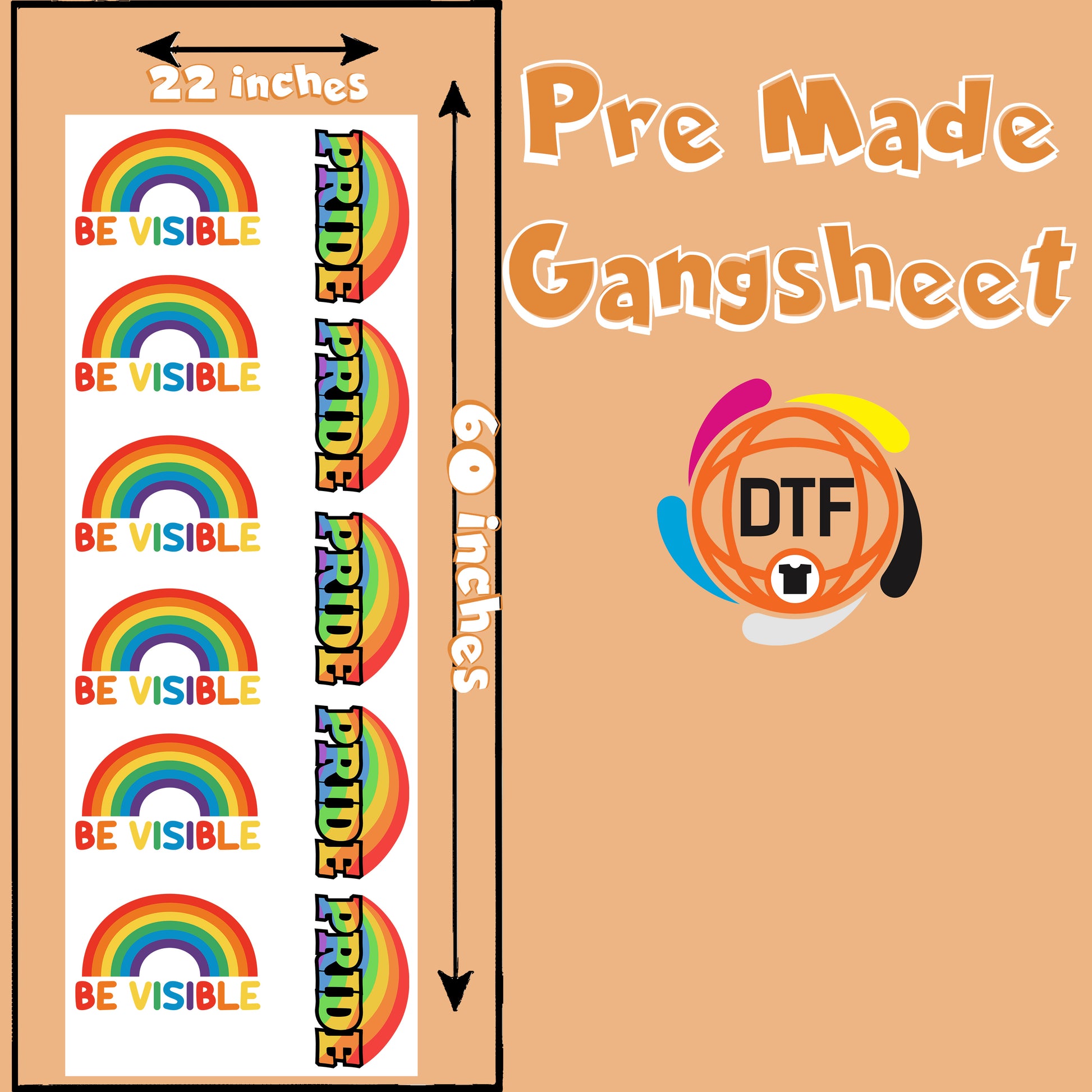 Pride & Unity Set Premade DTF Gangsheet