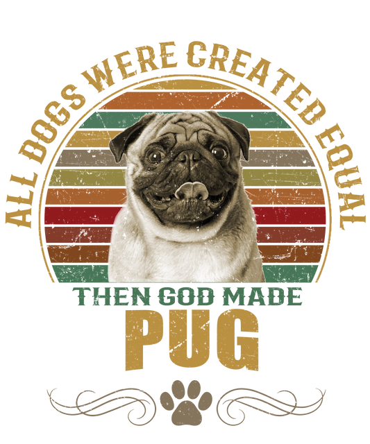 Pug Dog Lover Unisex Men’s T-Shirt Ready To Press DTF Transfer