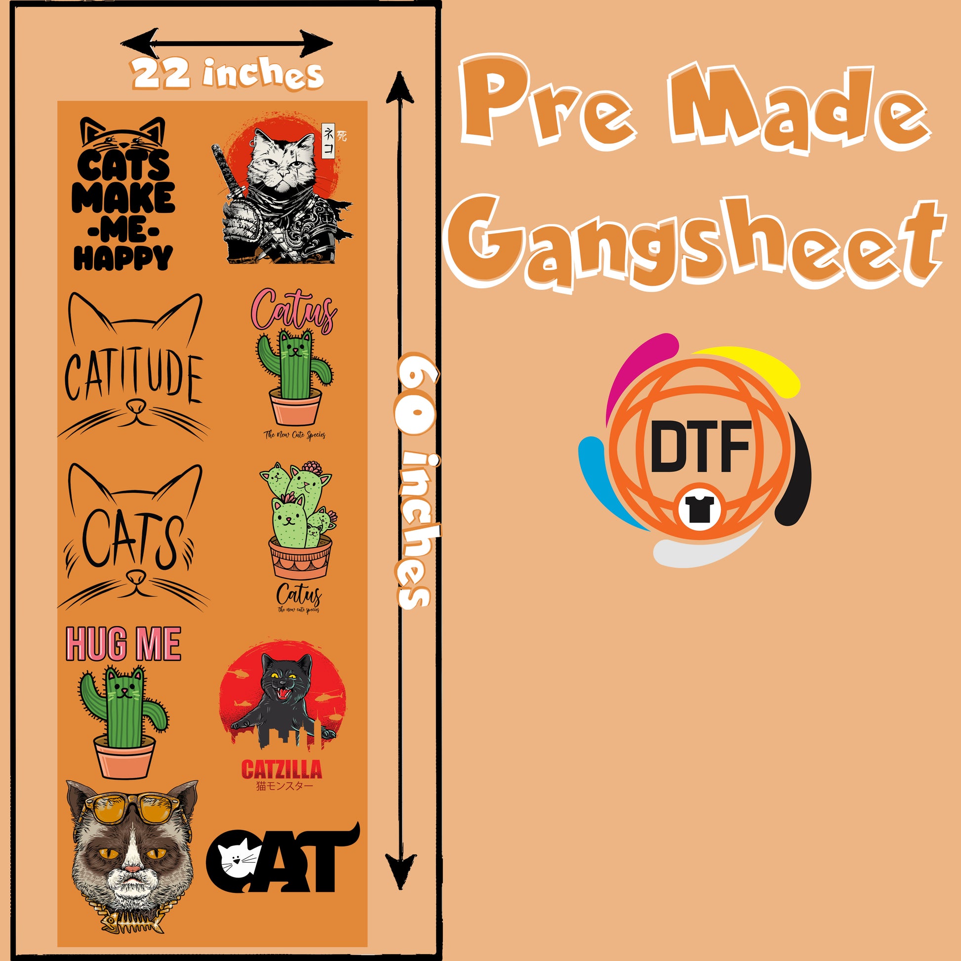 Purrfect Squad Premade DTF Gangsheet