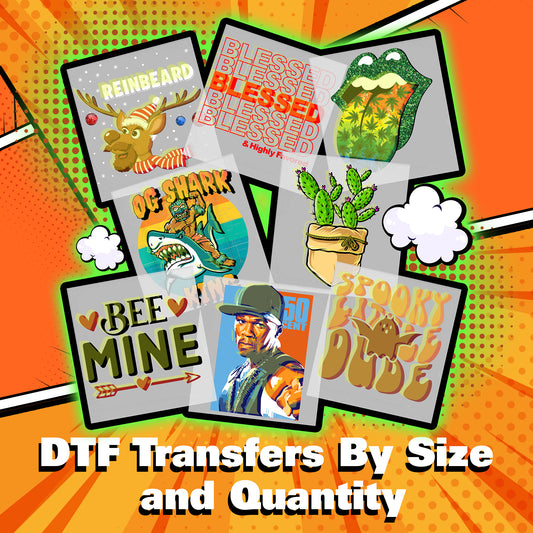 Glow In The Dark DTF Transfers By Size and Quantity