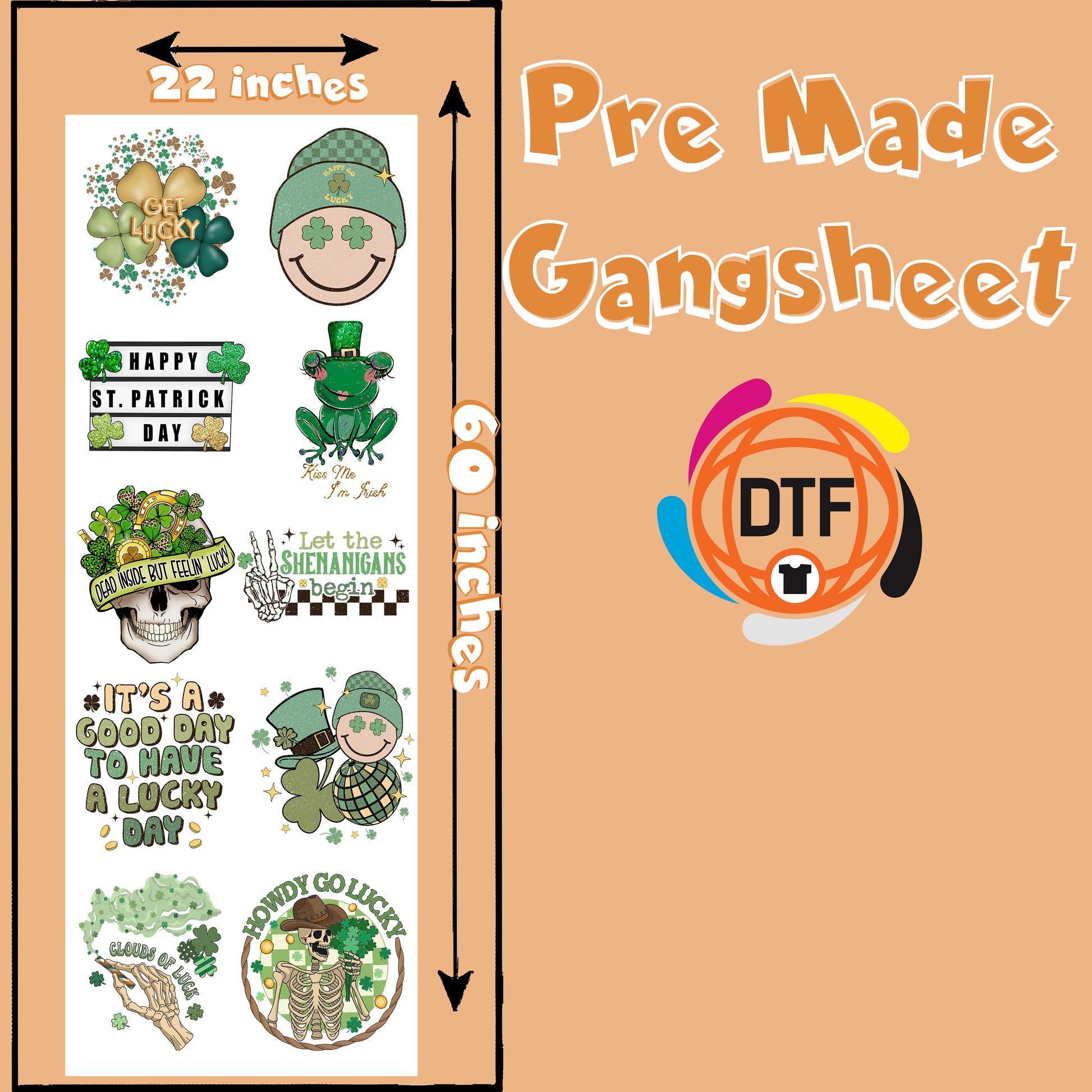 Shamrock Squad Premade DTF Gangsheet