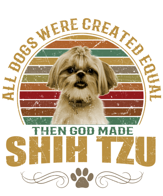 Shih Tzu Dog Lover Unisex Men’s T-Shirt Ready To Press DTF Transfer