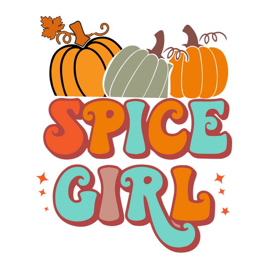 Spice Girl 3 Pumpkin Design Ready To Press DTF Transfer