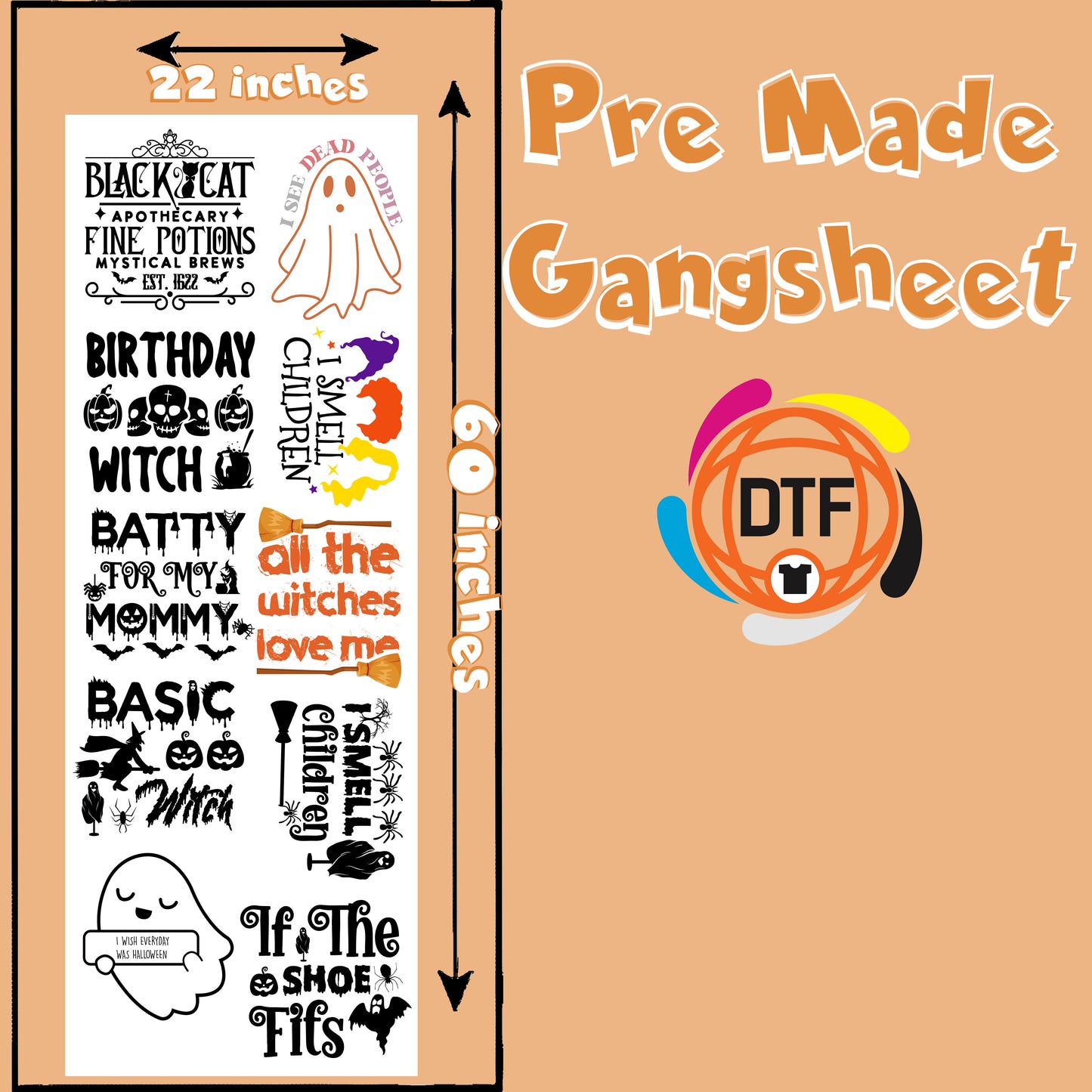 Spooky Squad Premade DTF Gangsheet