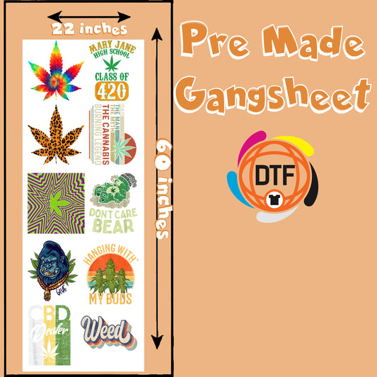 Stoner Squad Set Premade DTF Gangsheet