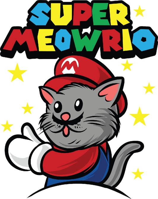 Super Meowrio - Ready To Press DTF Transfer