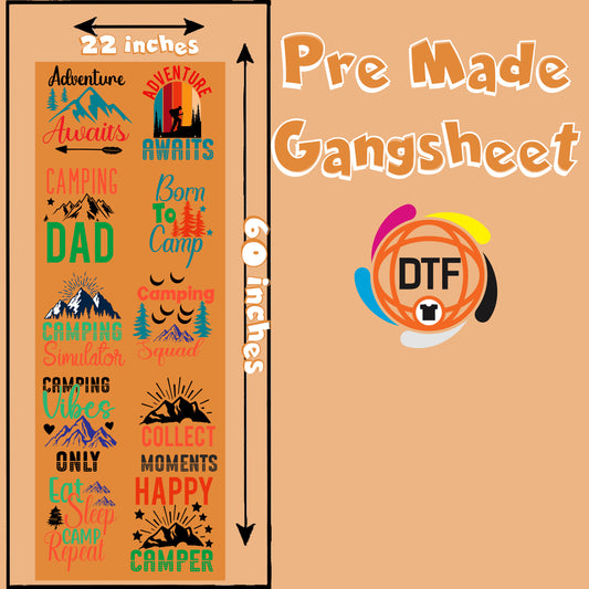 The Tent Set Premade DTF Gangsheet