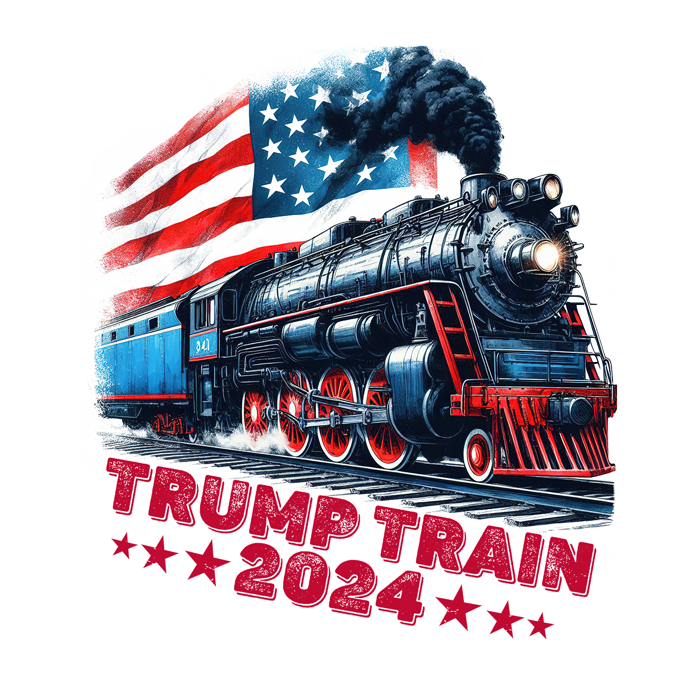 Trump Train 2024 - Ready To Press DTF Transfers