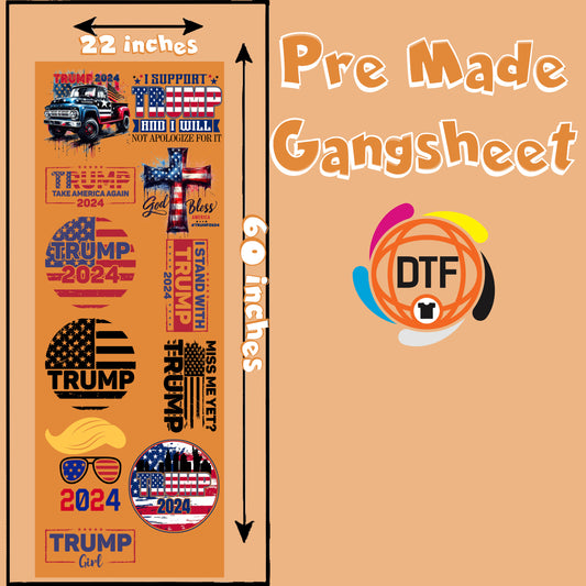 Trump Vision Premade DTF Gangsheet