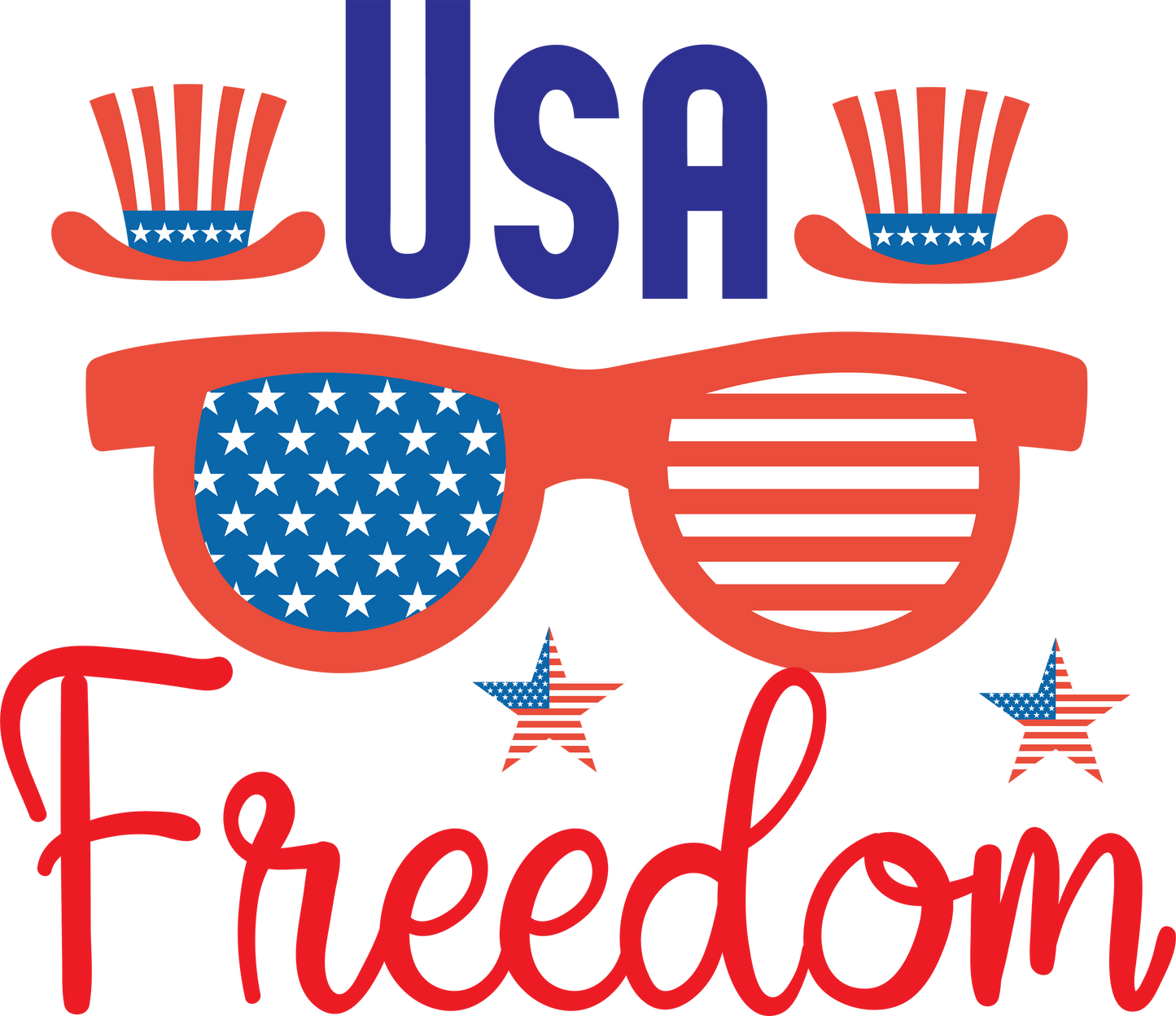 USA Freedom - 1215 Ready to Press DTF Transfer