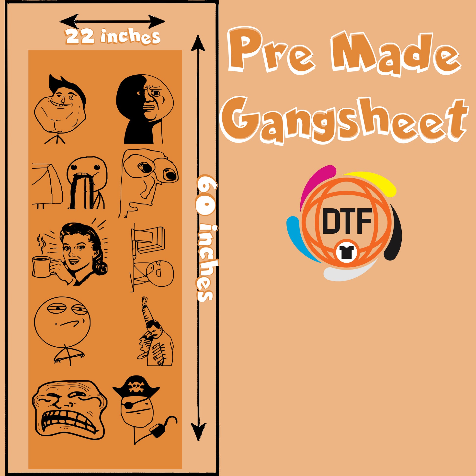 Viral Vibes Pack Premade DTF Gangsheet