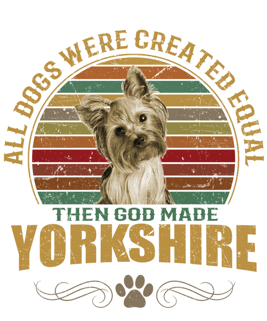 Yorkshire Dog Lover Unisex Men’s T-Shirt Ready To Press DTF Transfer