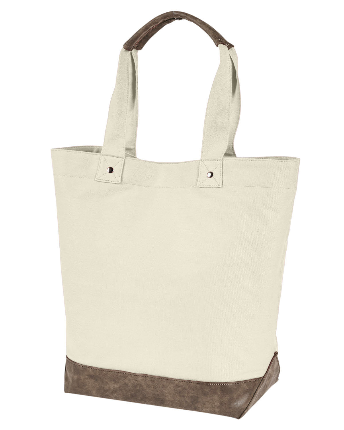 Authentic Pigment Canvas Resort Tote NATURAL BROWN