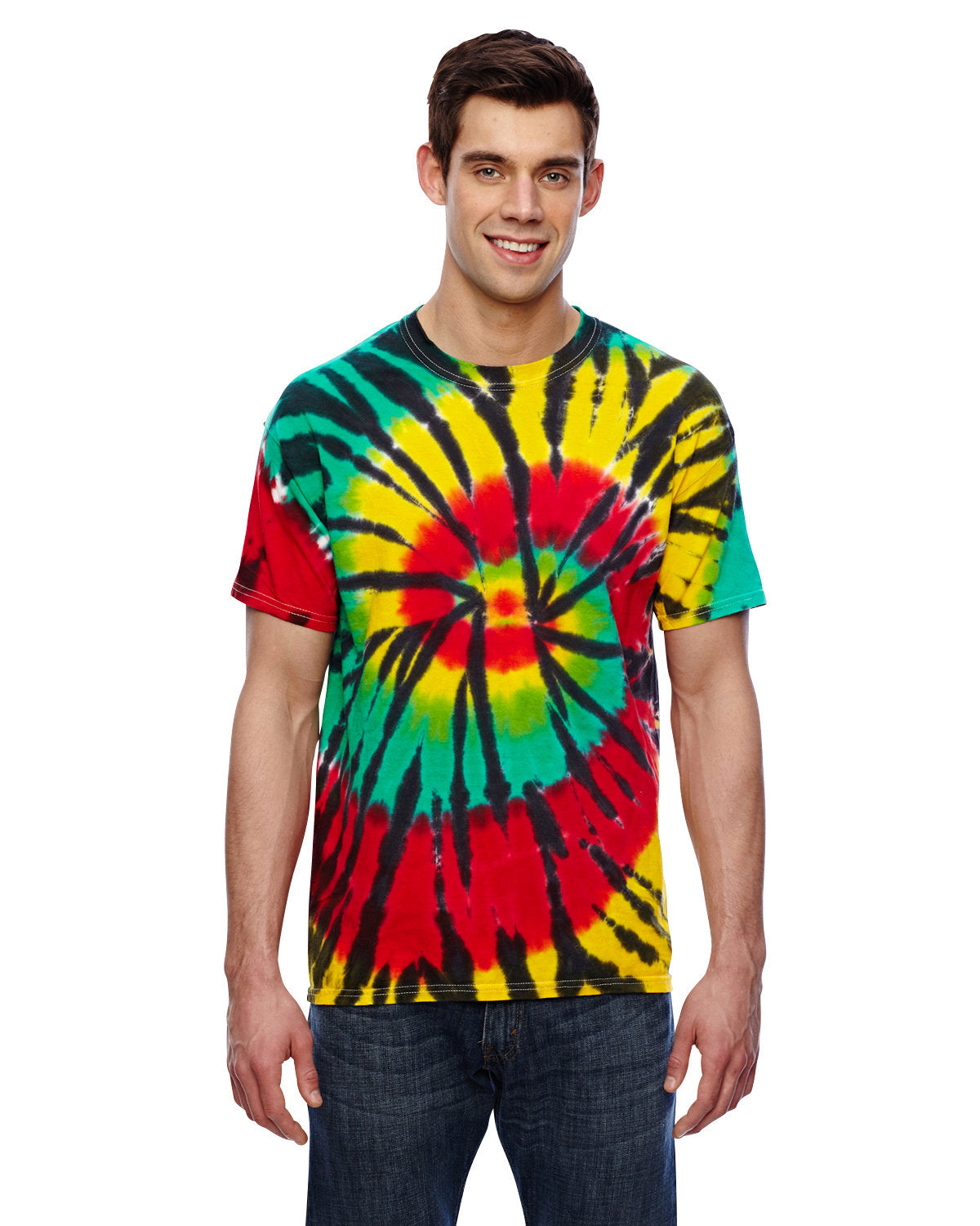 Tie-Dye Adult T-Shirt RASTA WEB