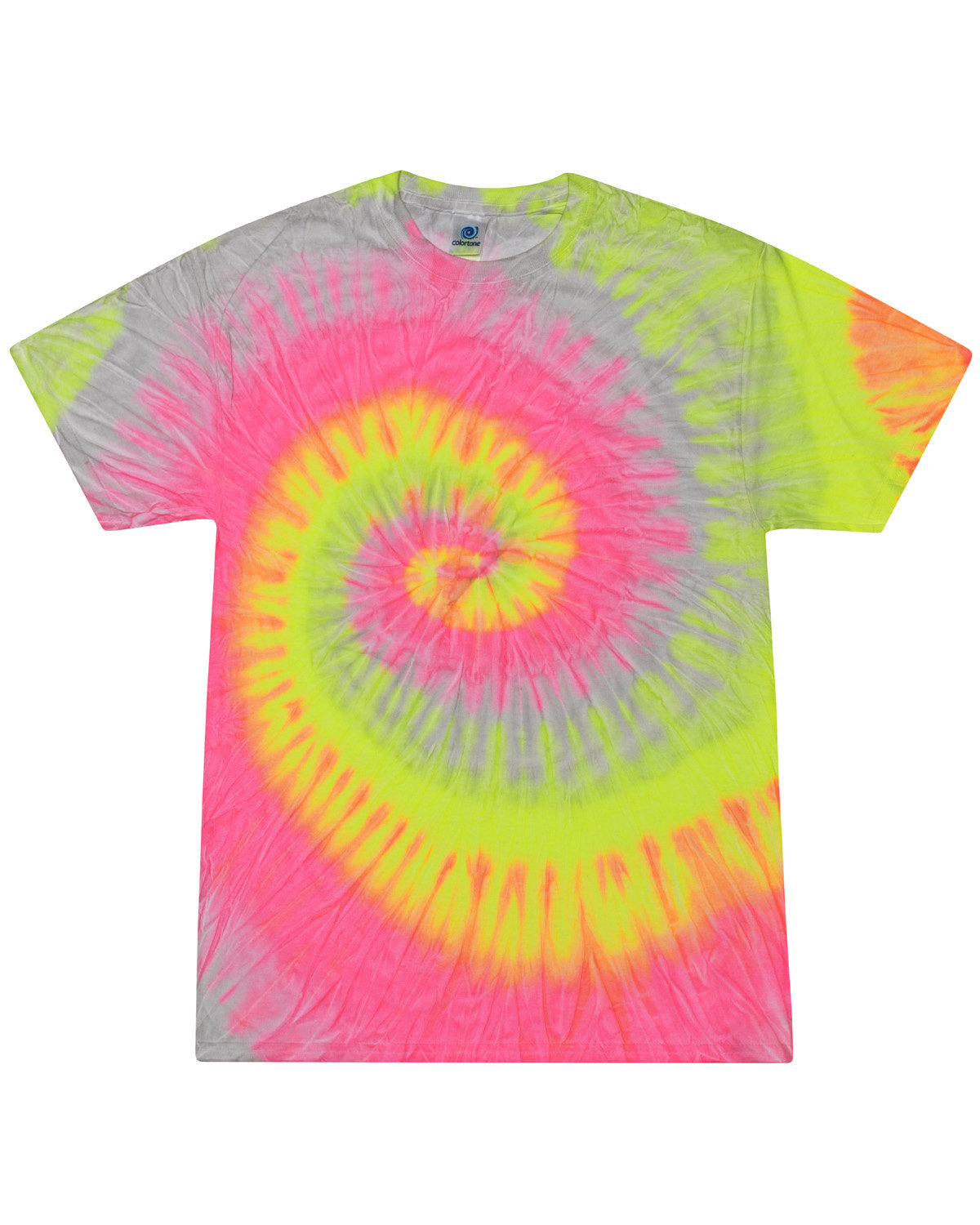 Tie-Dye Adult T-Shirt SILVER RAINBOW