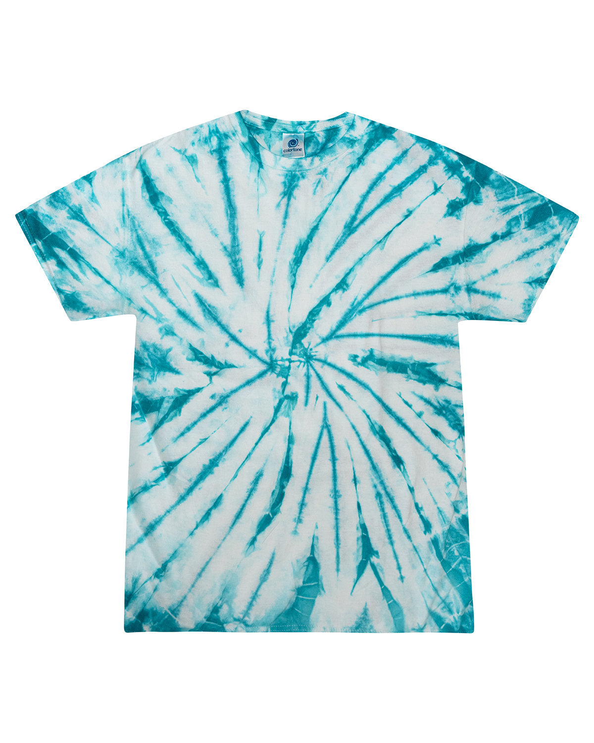 Tie-Dye Adult T-Shirt WHITE TURQUOISE