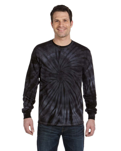 Tie-Dye Adult Long-Sleeve T-Shirt SPIDER BLACK