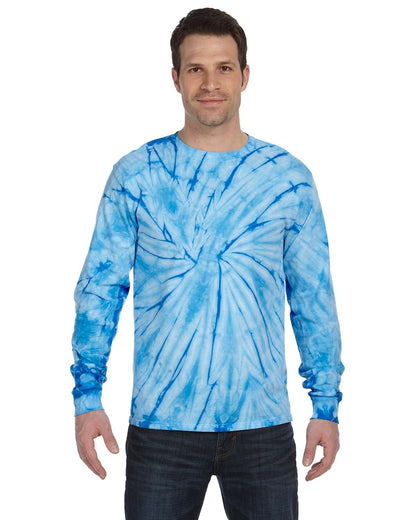 Tie-Dye Adult Long-Sleeve T-Shirt SPIDER BABY BLUE