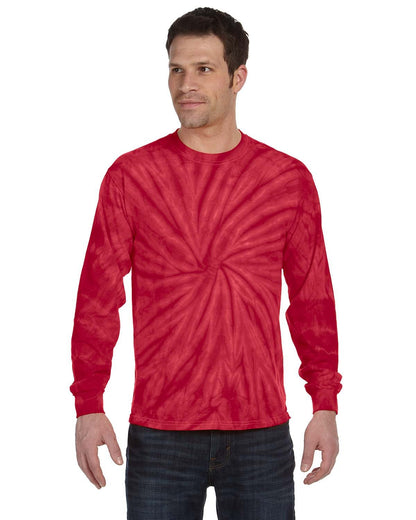 Tie-Dye Adult Long-Sleeve T-Shirt SPIDER RED