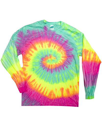 Tie-Dye Adult Long-Sleeve T-Shirt MINTY RAINBOW