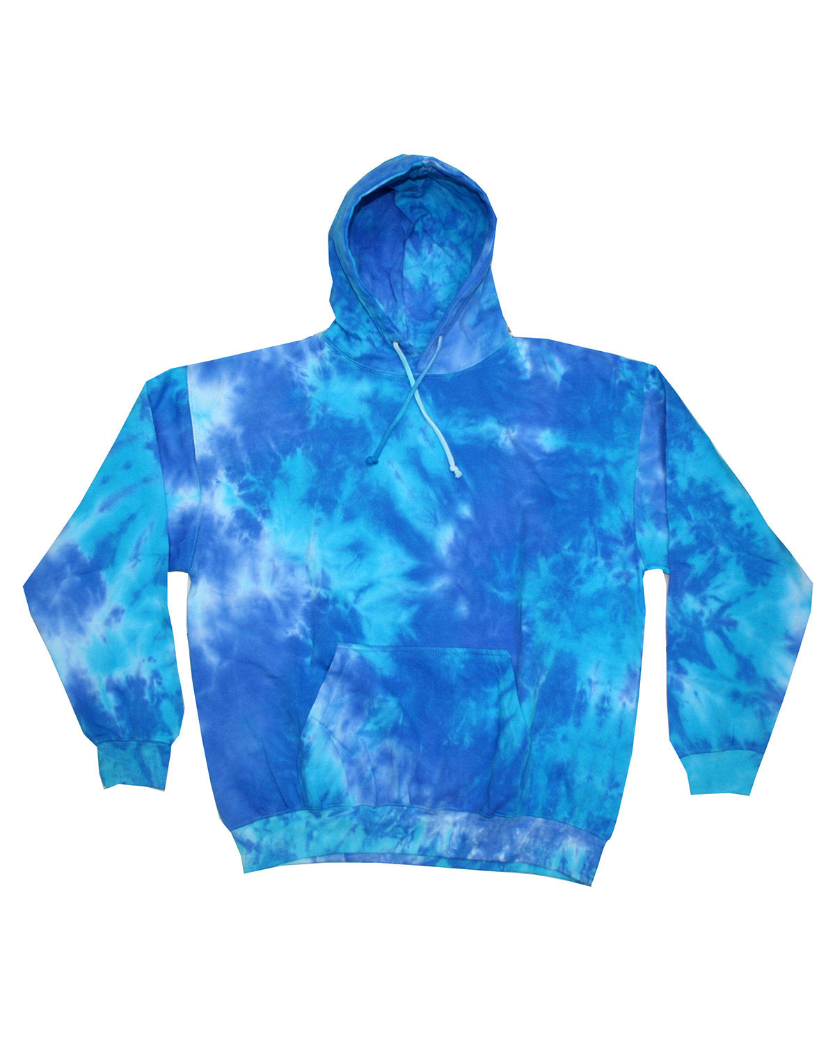 Tie-Dye Adult Tie-Dyed Pullover Hooded Sweatshirt BLUE MIX