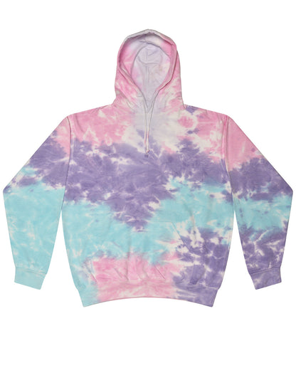 Tie-Dye Adult Tie-Dyed Pullover Hooded Sweatshirt COTTON CANDY