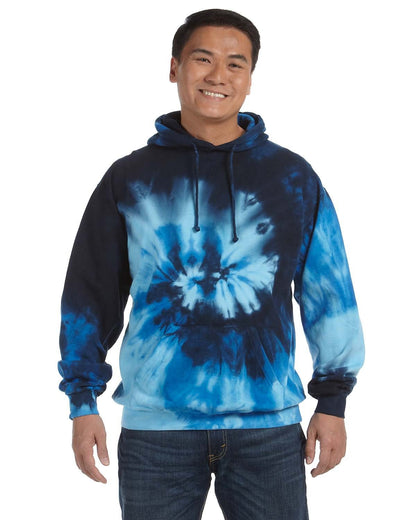 Tie-Dye Adult Tie-Dyed Pullover Hooded Sweatshirt BLUE OCEAN