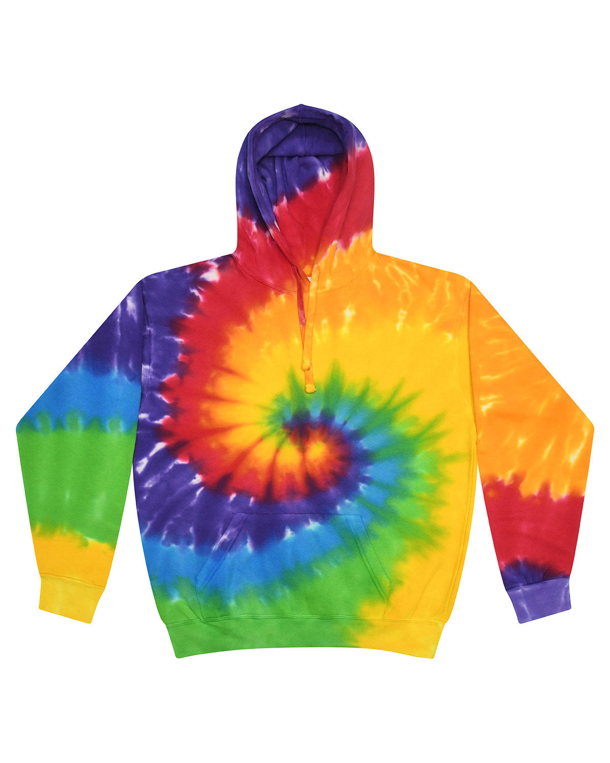 Tie-Dye Adult Tie-Dyed Pullover Hooded Sweatshirt PRISM