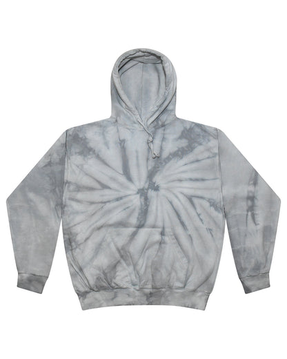 Tie-Dye Adult Tie-Dyed Pullover Hooded Sweatshirt SPIDER SILVER