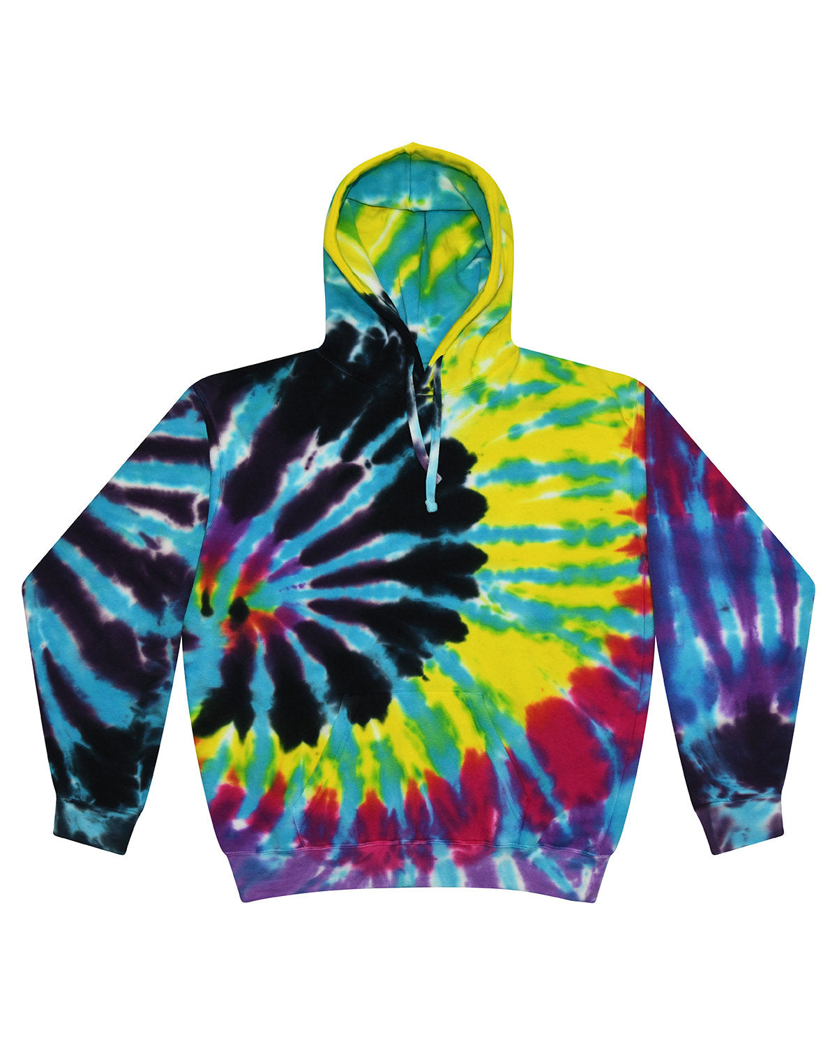 Tie-Dye Adult Tie-Dyed Pullover Hooded Sweatshirt FLASHBACK