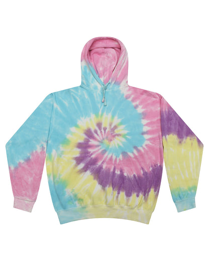 Tie-Dye Adult Tie-Dyed Pullover Hooded Sweatshirt JELLYBEAN