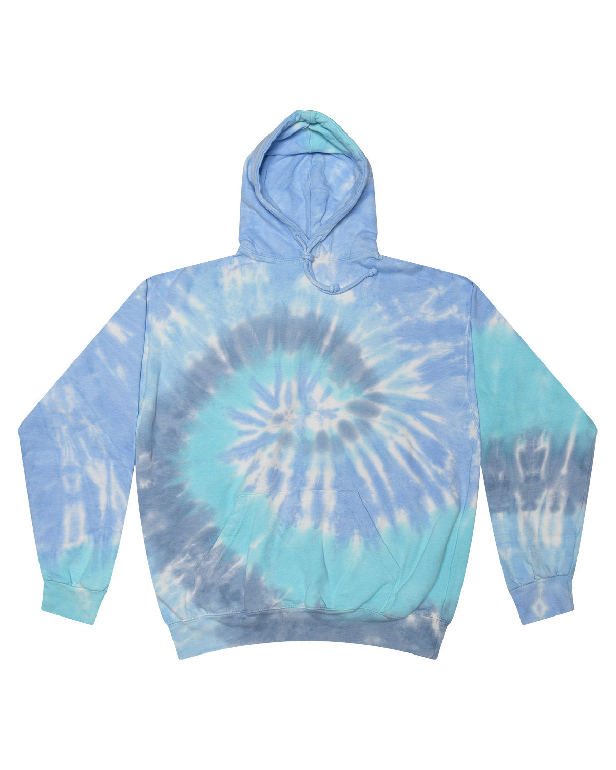 Tie-Dye Adult Tie-Dyed Pullover Hooded Sweatshirt LAGOON