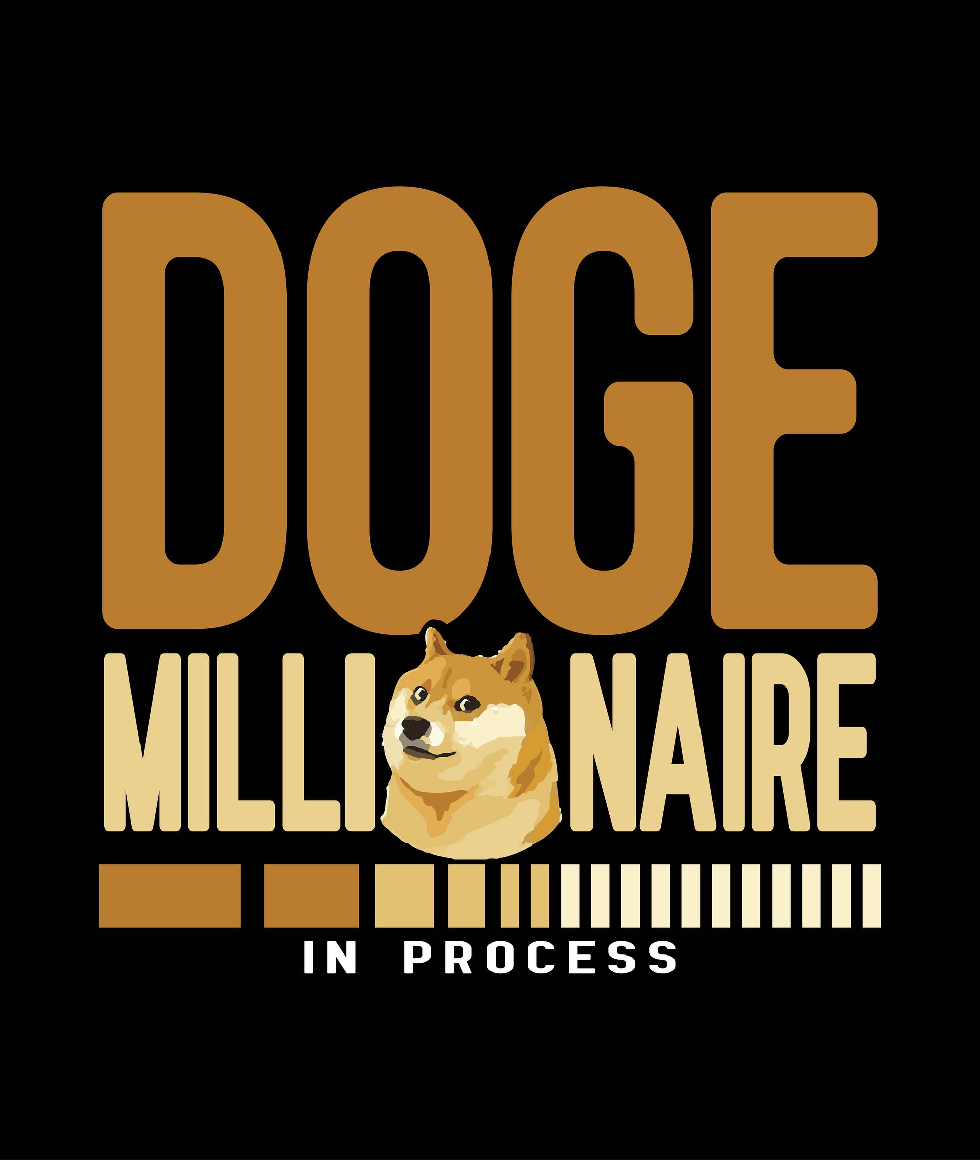 Doge Millionaire Ready To Press DTF Transfer