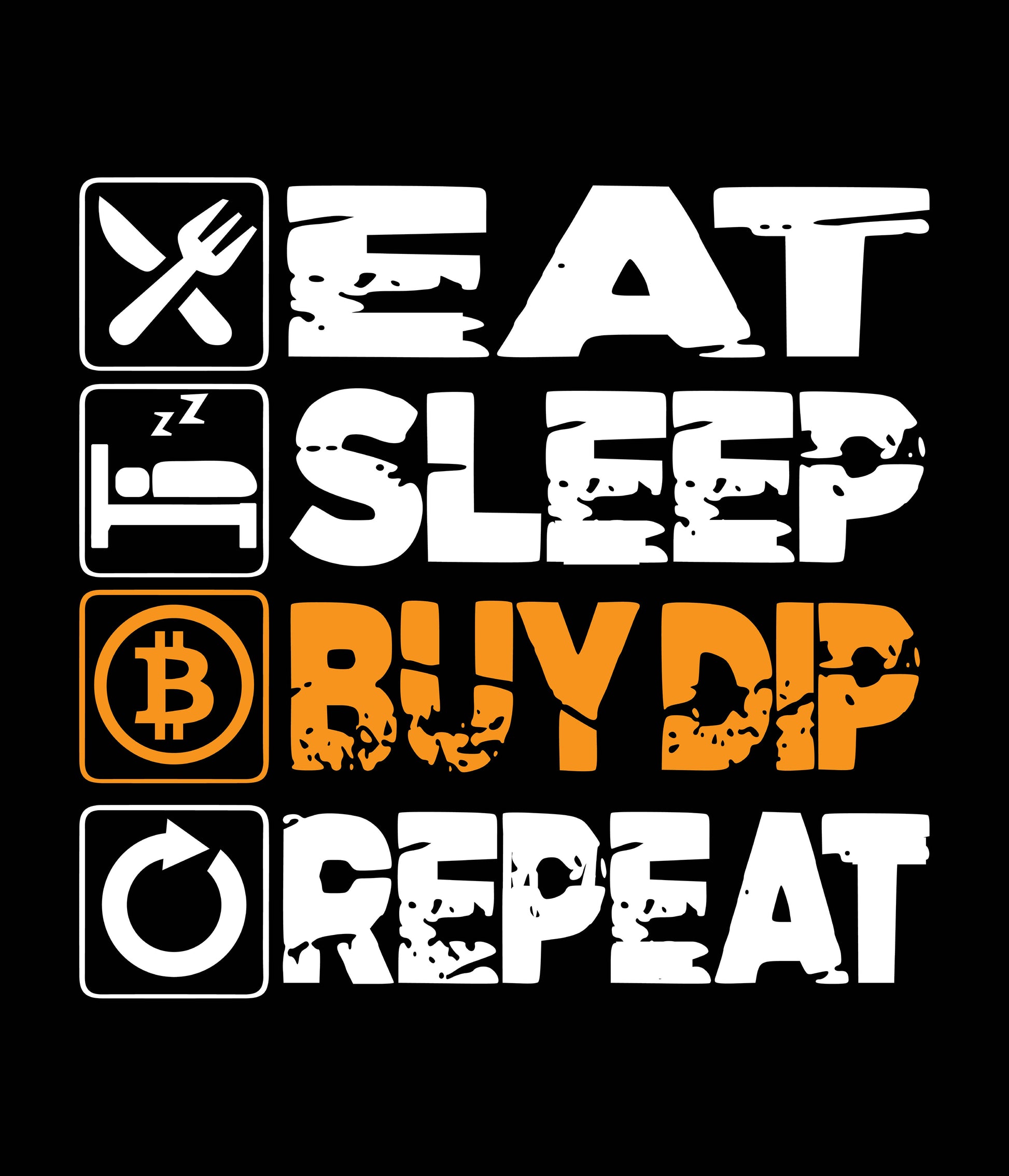 Eat Sleep Ready To Press DTF Transfer