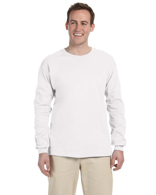 Gildan Adult Ultra Cotton® Long-Sleeve T-Shirt WHITE