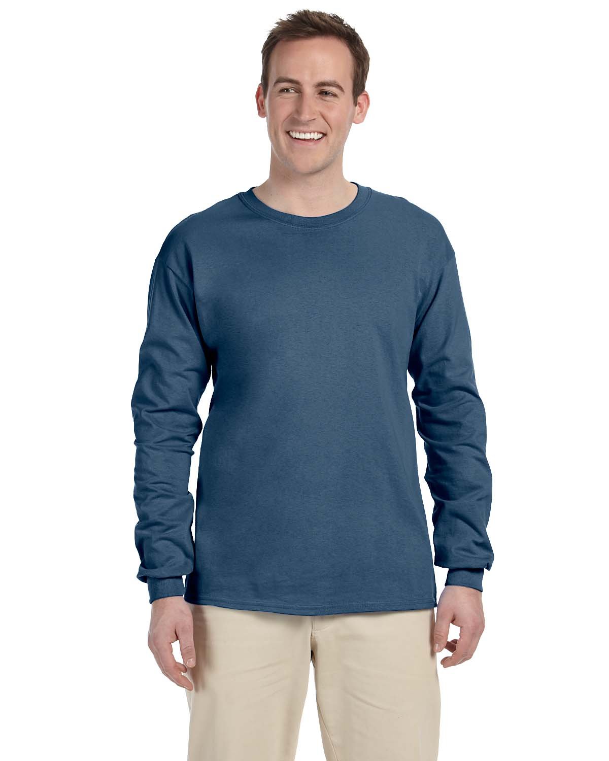 Gildan Adult Ultra Cotton® Long-Sleeve T-Shirt INDIGO BLUE