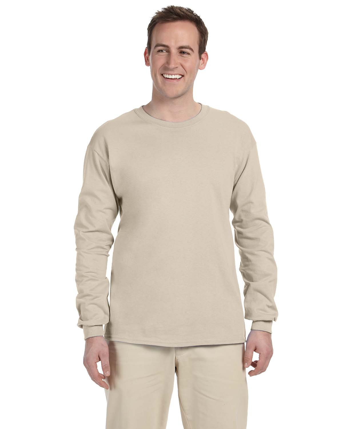 Gildan Adult Ultra Cotton® Long-Sleeve T-Shirt SAND