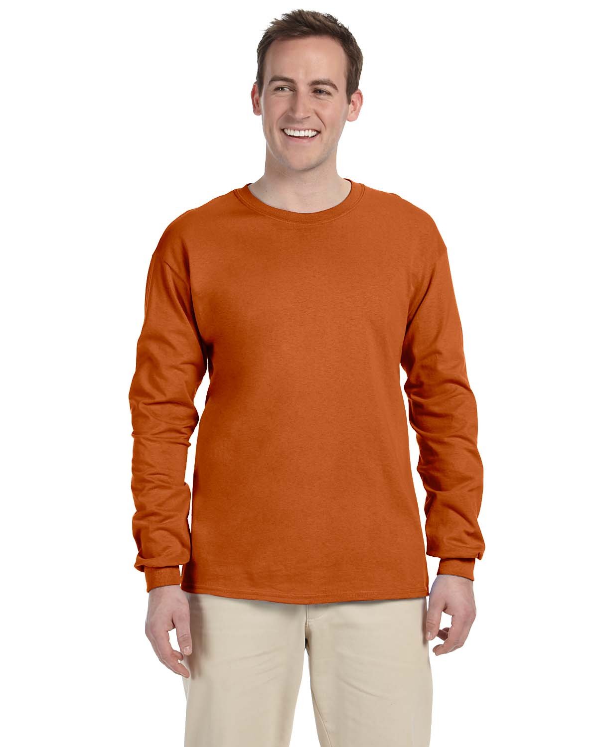 Gildan Adult Ultra Cotton® Long-Sleeve T-Shirt TEXAS ORANGE