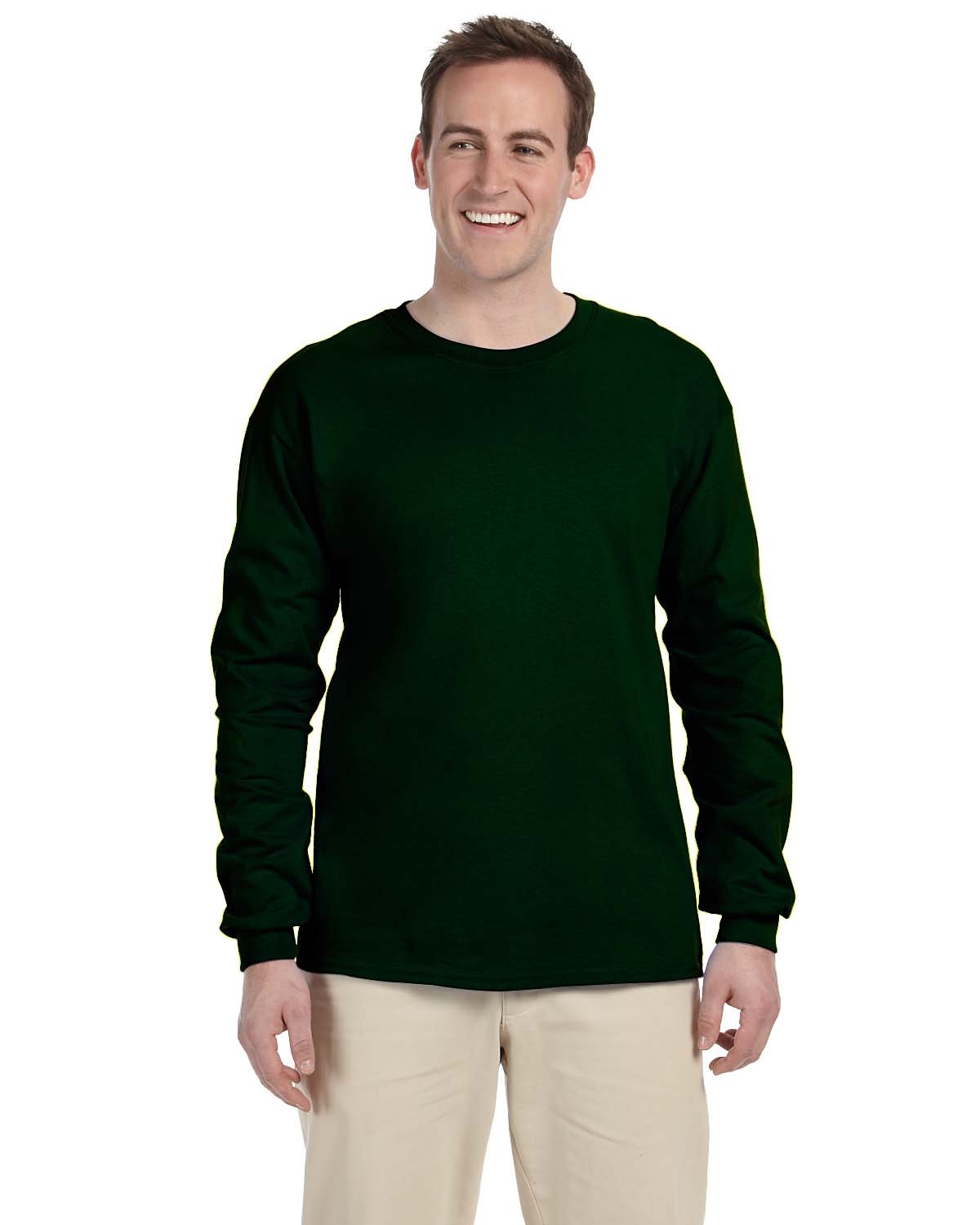 Gildan Adult Ultra Cotton® Long-Sleeve T-Shirt FOREST GREEN