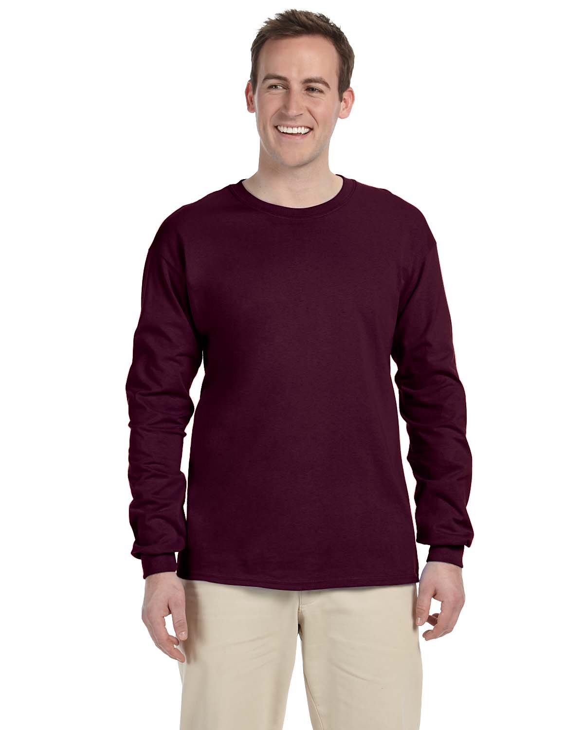 Gildan Adult Ultra Cotton® Long-Sleeve T-Shirt MAROON